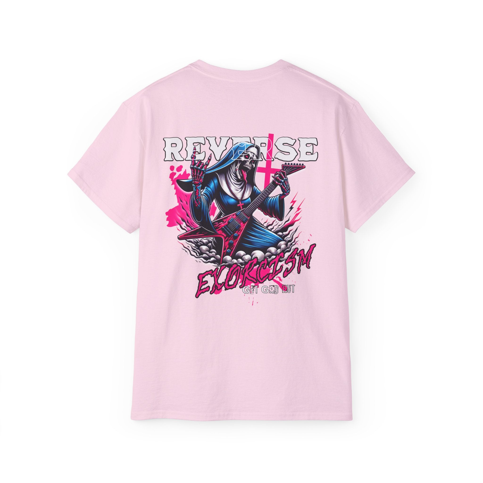 Reverse Exorcism - Unisex Cotton Tee (Back) - Damned Threads